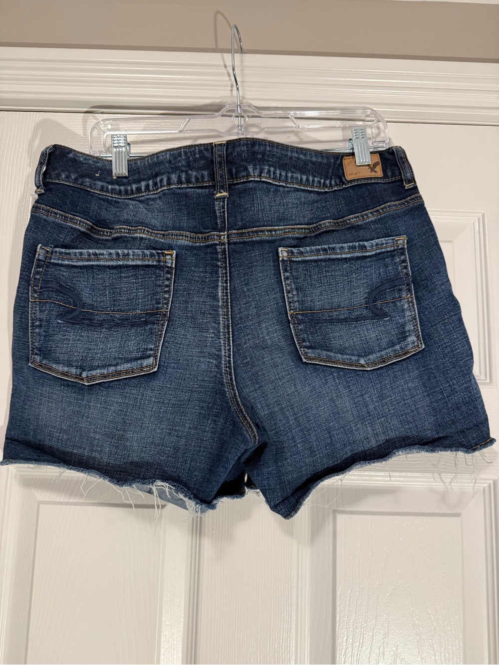 American Eagle Outfitters Dark Blue Denim Cutoff Shorts